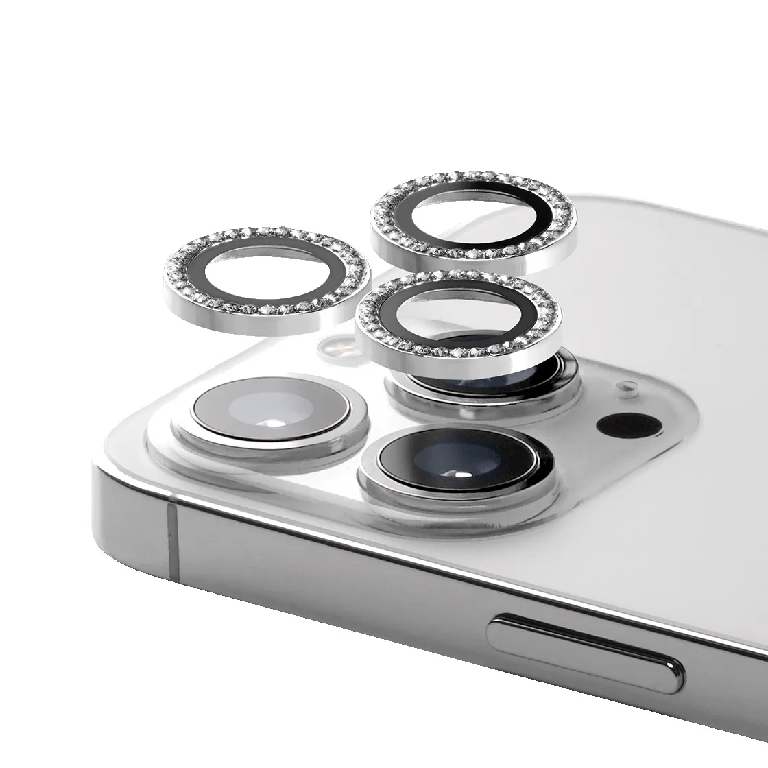 iPhone 15 Pro / 15 Pro Max Camera Lens Gem - Silver